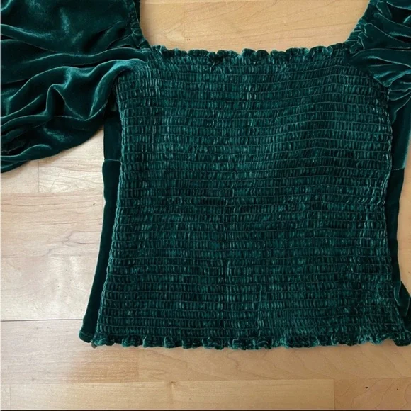 Reformation Luka Top Silk Blend Velvet - Picture 7 of 7